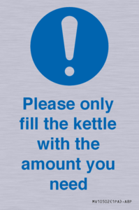 Please only fill the kettle with the amount you need